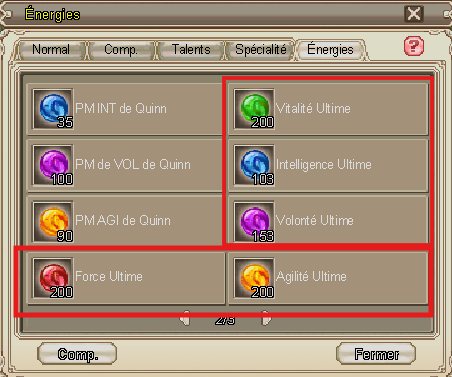 Ultimate Energy (+3 points per use)
